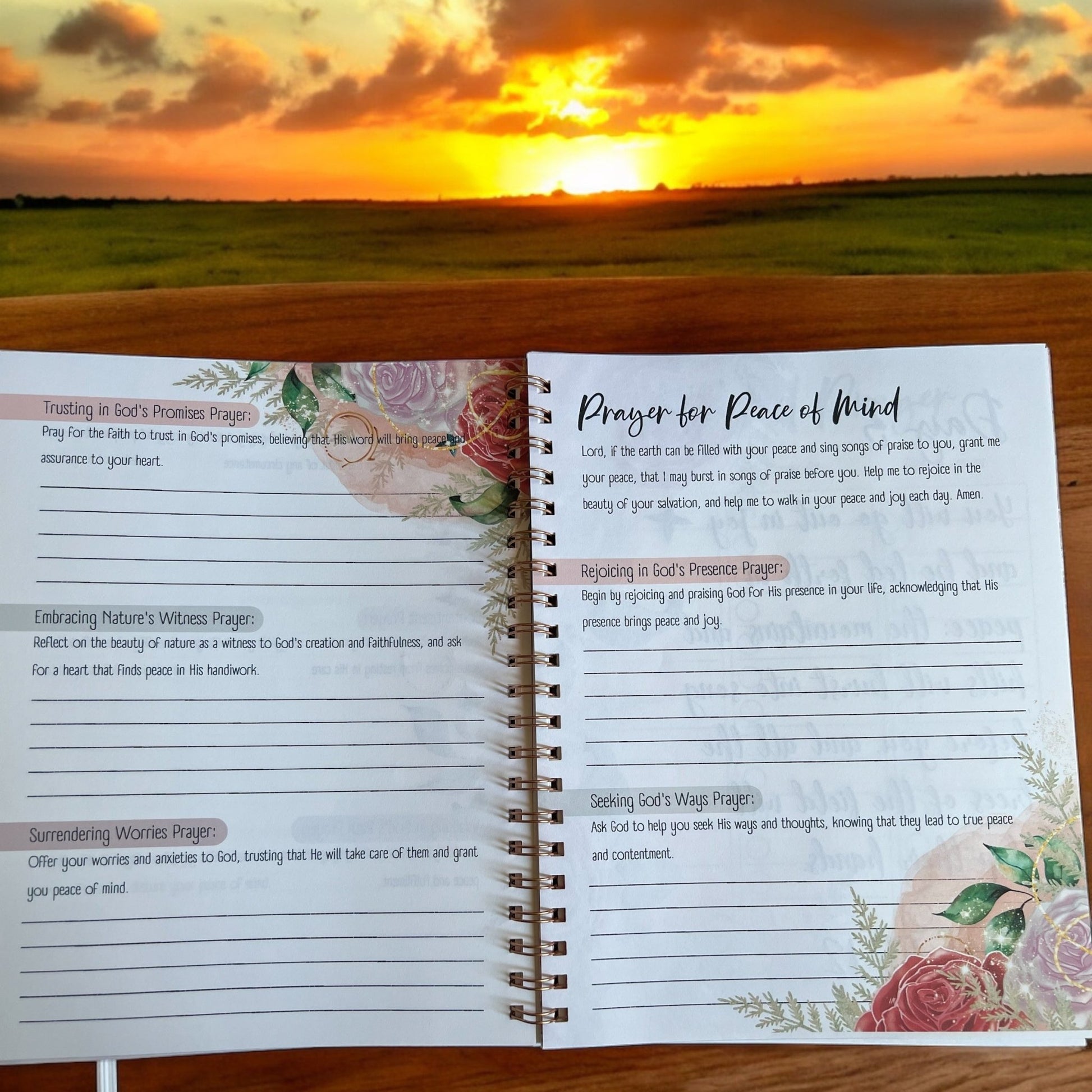 Peace of Mind Prayer Journal for Women - Beauty Over Age