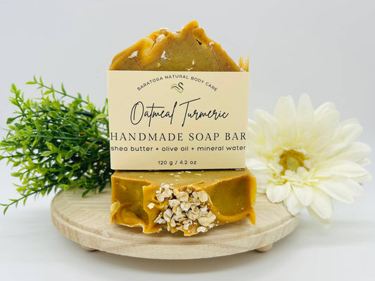 SARATOGA NATURAL BODY CARE LLC - Oatmeal Turmeric Handmade Soap Bar VEGAN COLD PROCESS - Beauty Over Age