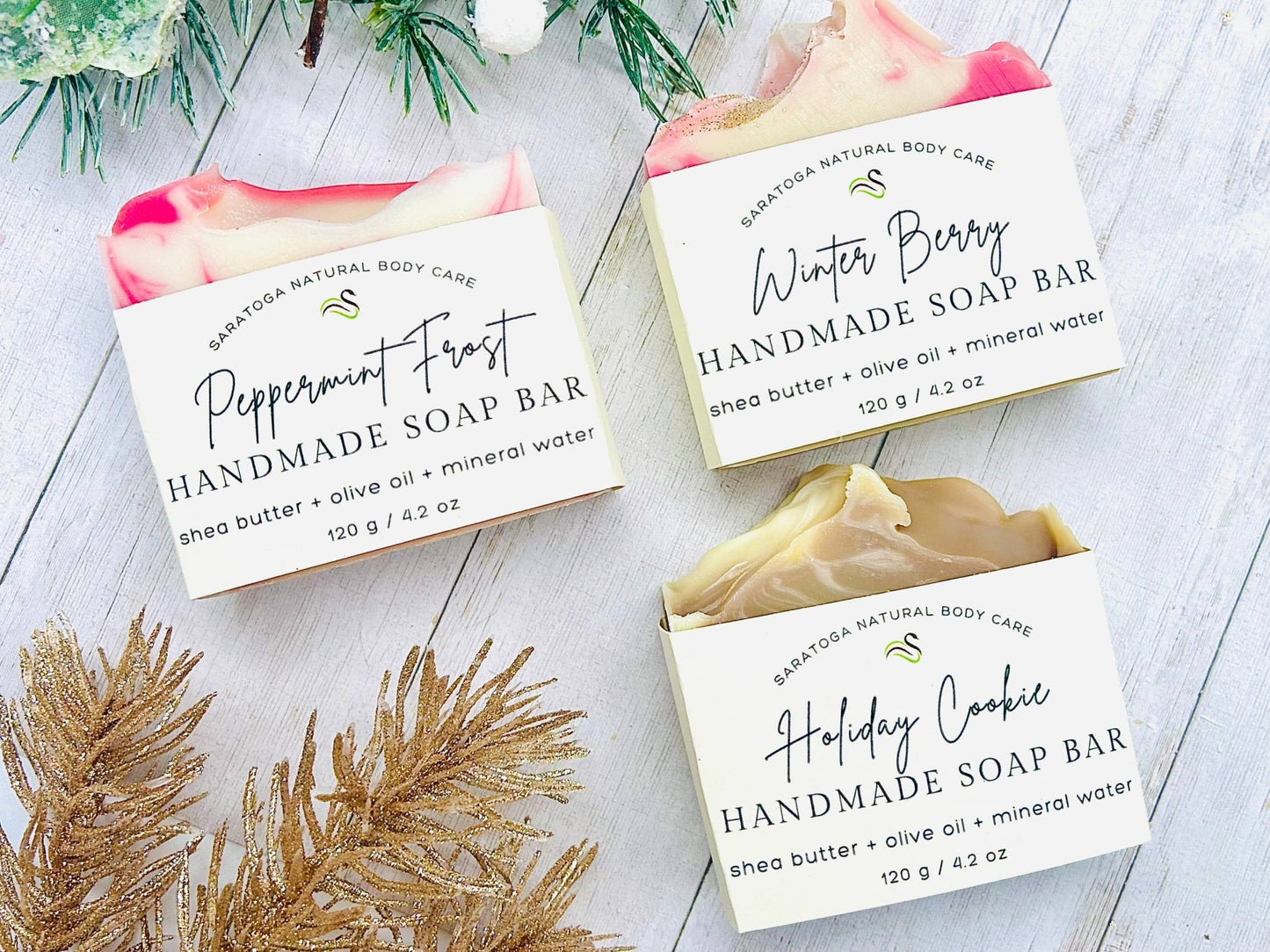 SARATOGA NATURAL BODY CARE LLC - SEASONAL Holiday Cookie Handmade Soap Bar VEGAN WINTER - Beauty Over Age